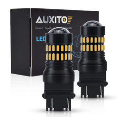 AUXITO 2X 3157 3457A 4157 Super Amber Turn Signal Blinker LED Light Bulbs 48H EA AUXITO [2]