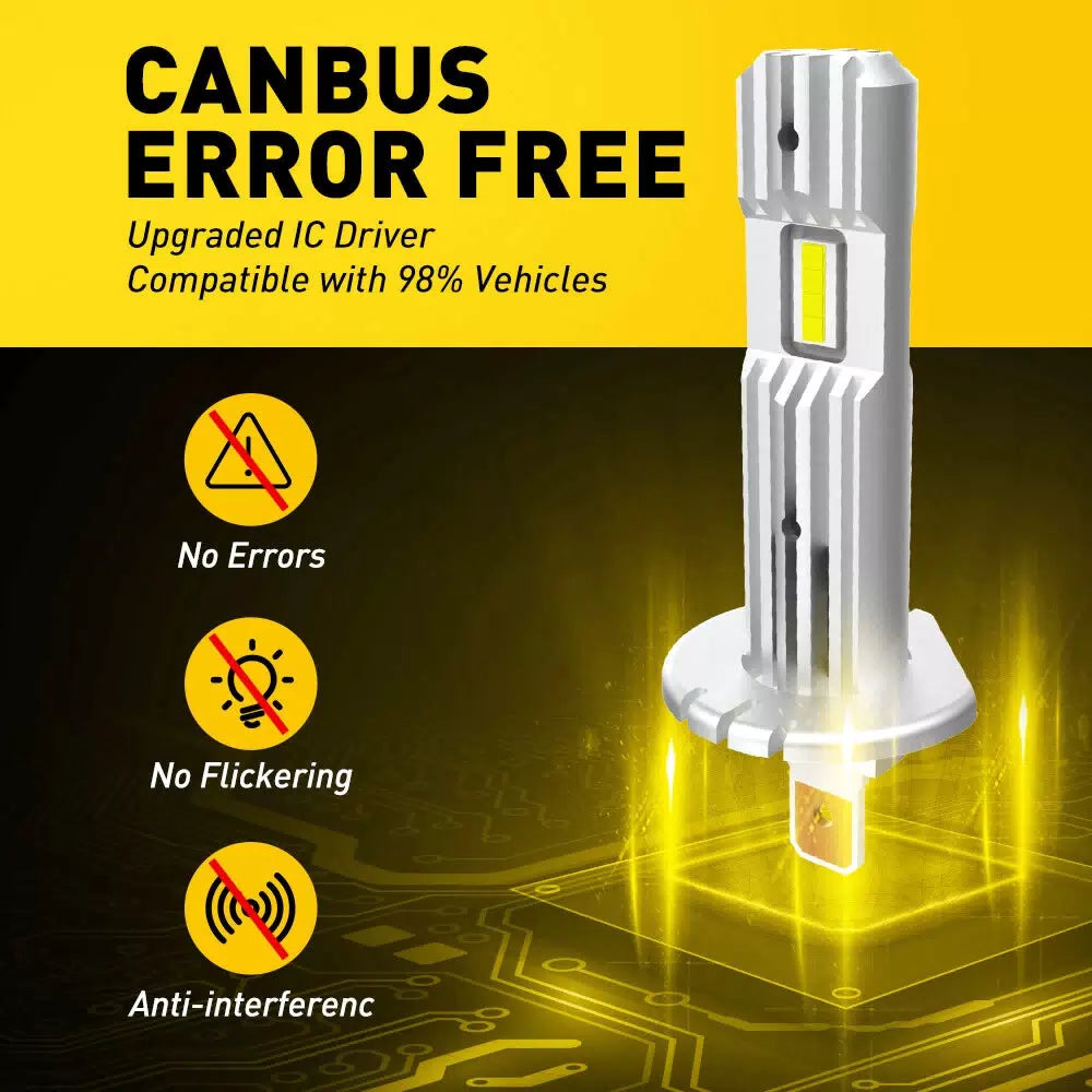 AUXITO 4X H1 LED Headlight Bulbs Conversion High Low Beam Super Bright USA EOA AUXITO [4]