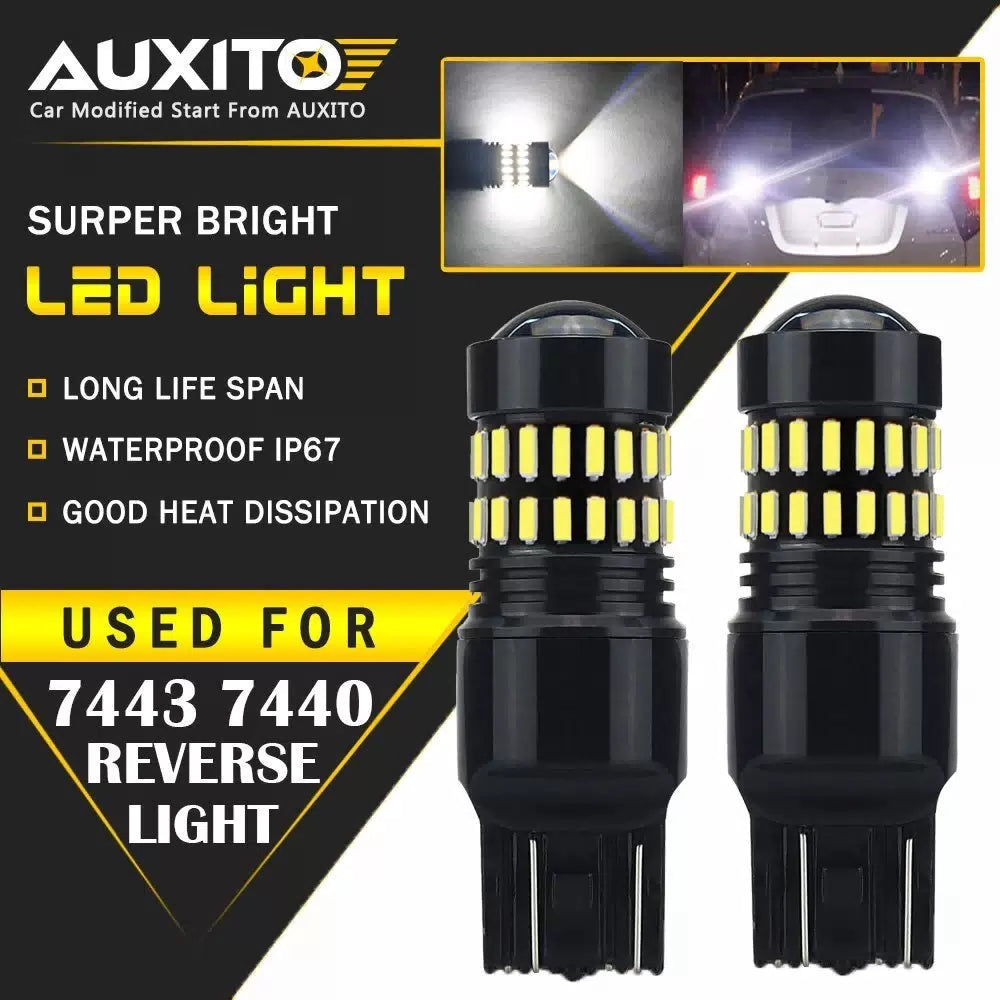AUXITO 7443 7440 LED 6000K White Reverse Backup Turn Signal Parking Light Bulbs AUXITO [1]