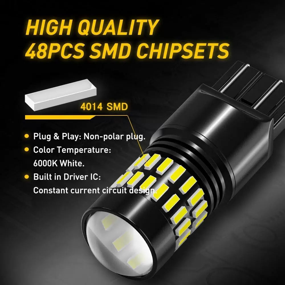 AUXITO 7443 7440 LED 6000K White Reverse Backup Turn Signal Parking Light Bulbs AUXITO [2]