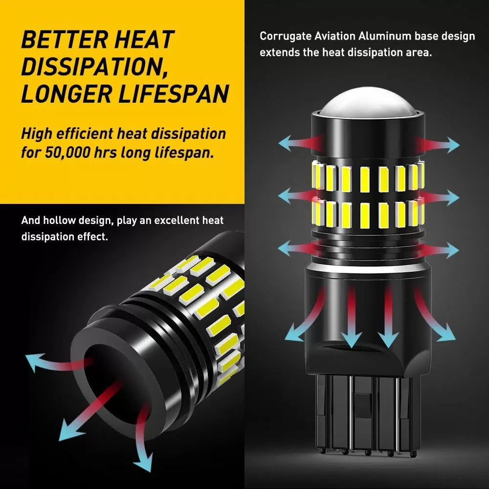 AUXITO 7443 7440 LED 6000K White Reverse Backup Turn Signal Parking Light Bulbs AUXITO [4]
