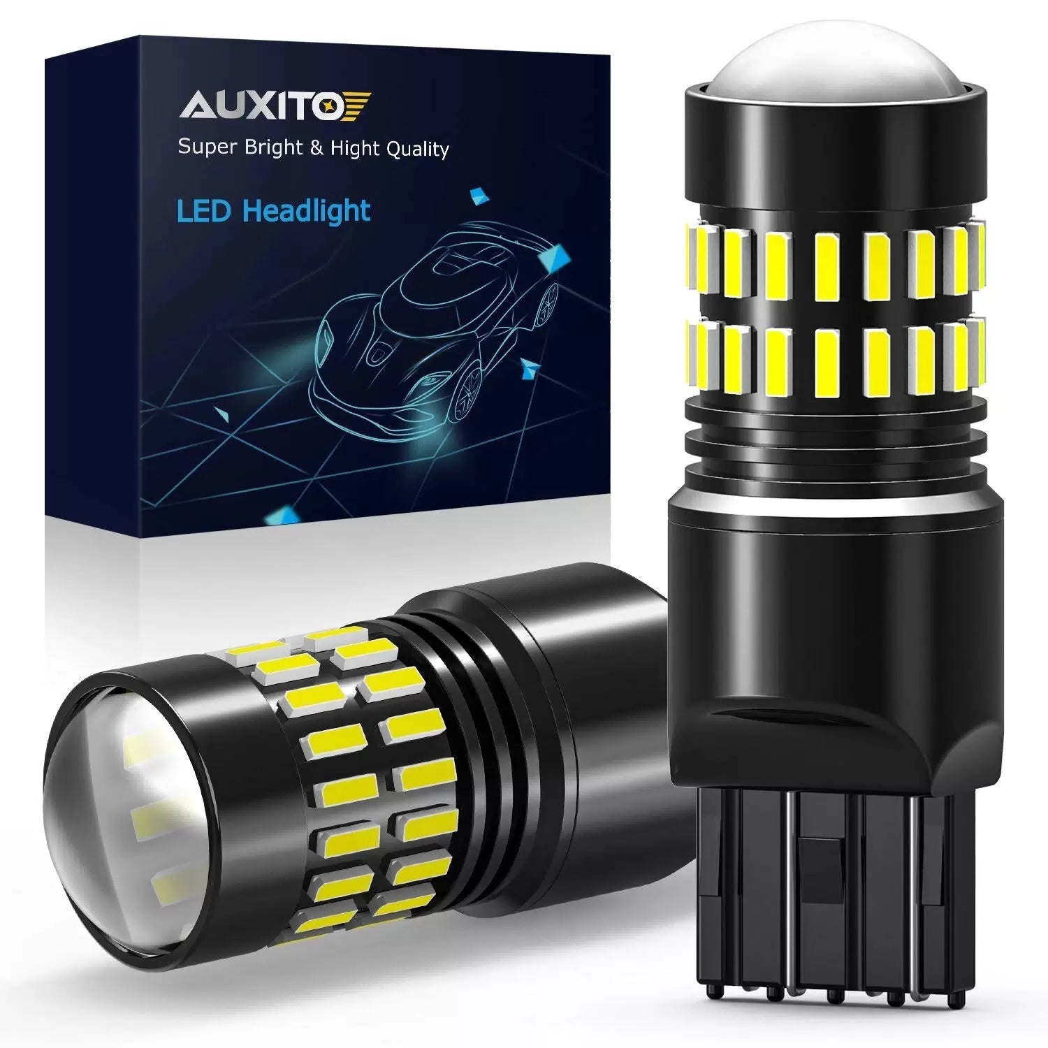 AUXITO 7443 7440 LED 6000K White Reverse Backup Turn Signal Parking Light Bulbs AUXITO [8]