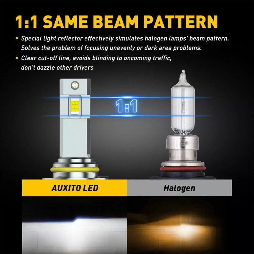 AUXITO 9005 / H11 H8 H9 LED Headlight Kit Bulbs High Low Beam 6500K White EOA AUXITO [3]