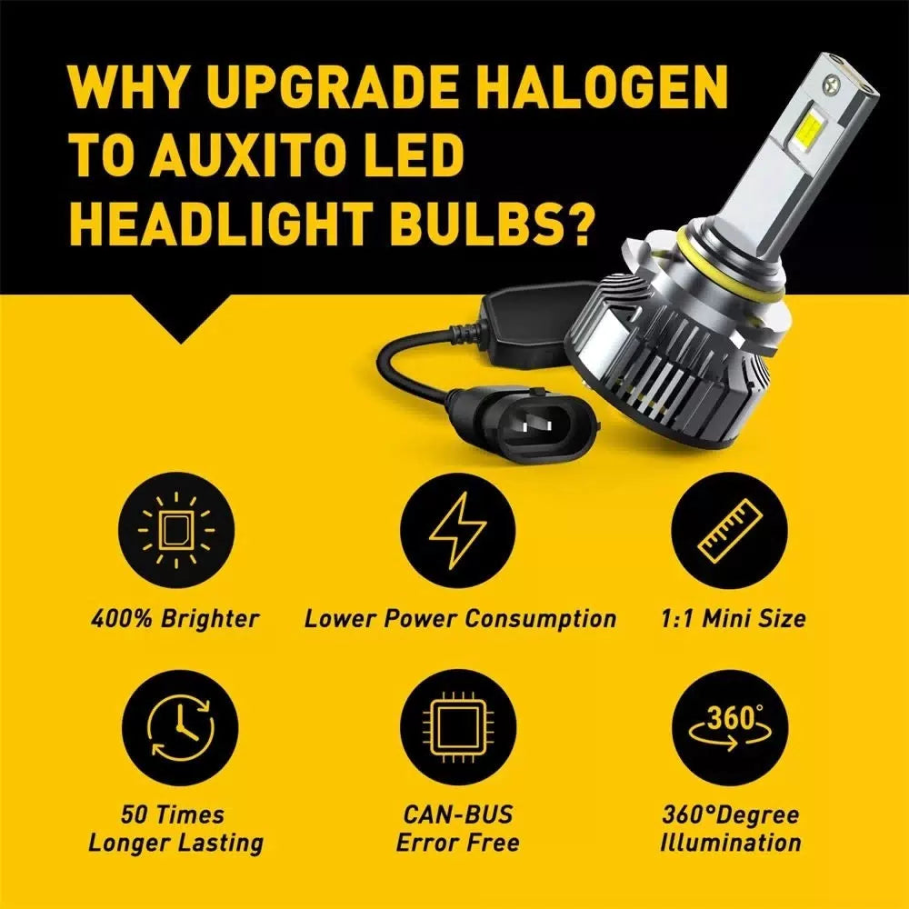 AUXITO 9005 / H11 H8 H9 LED Headlight Kit Bulbs High Low Beam 6500K White EOA AUXITO [4]