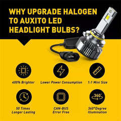 AUXITO 9005 / H11 H8 H9 LED Headlight Kit Bulbs High Low Beam 6500K White EOA AUXITO [4]