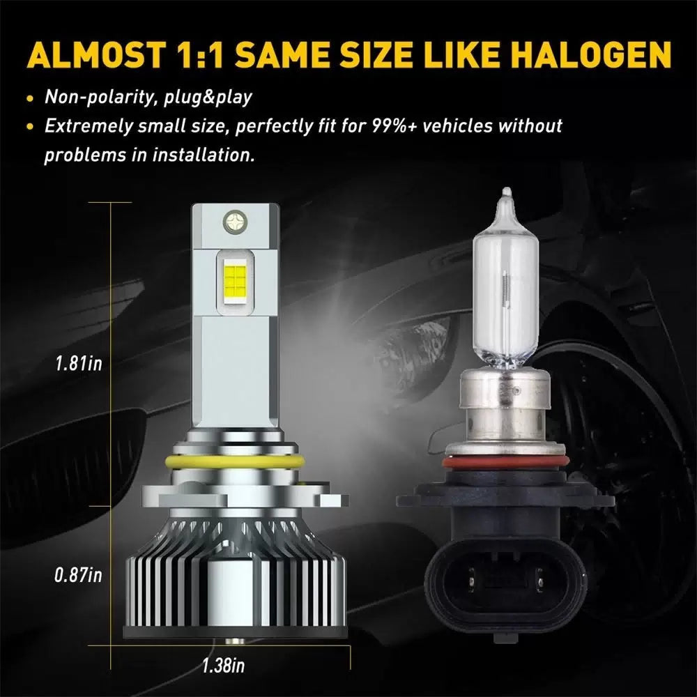 AUXITO 9005 / H11 H8 H9 LED Headlight Kit Bulbs High Low Beam 6500K White EOA AUXITO [8]