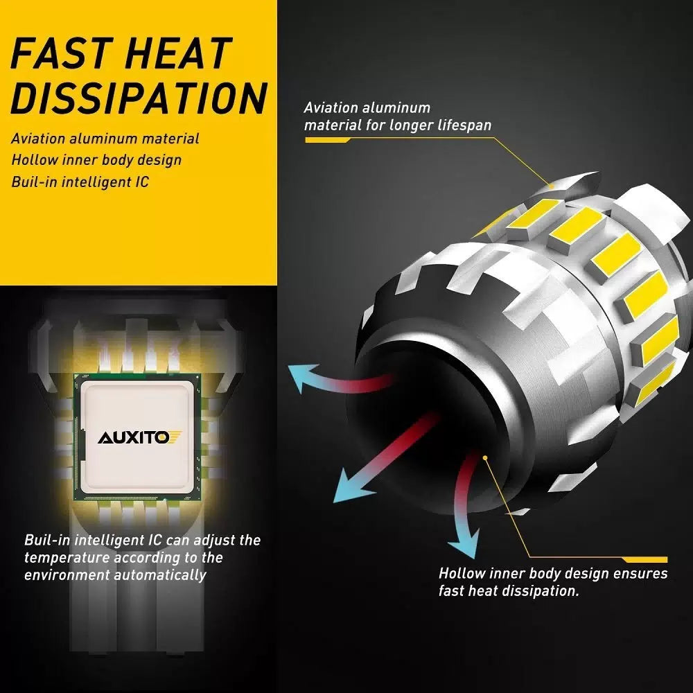 AUXITO 921 912 LED Reverse Backup Light Bulb 2400LM 6000K Super Bright T15 EAO AUXITO [5]