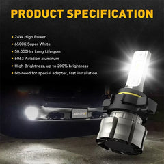 AUXITO CANBUS 2504 5202 LED Fog Light Bulbs 6500K White Extremely bright B3F EOA AUXITO [3]