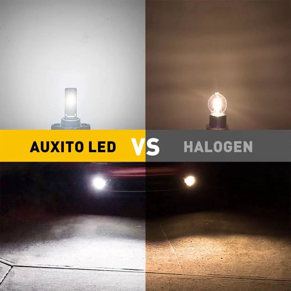 AUXITO CANBUS 2504 5202 LED Fog Light Bulbs 6500K White Extremely bright B3F EOA AUXITO [6]