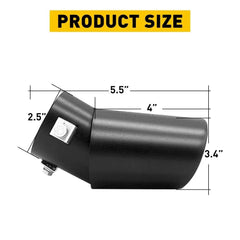 AUXITO Car Auto Black Exhaust Pipe Tail Muffler Tip Throat Tailpipe Auto Parts AUXITO [3]