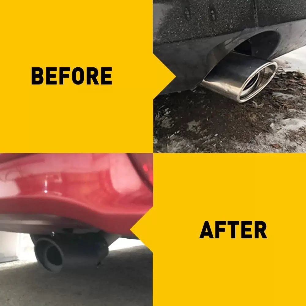 AUXITO Car Auto Black Exhaust Pipe Tail Muffler Tip Throat Tailpipe Auto Parts AUXITO [6]