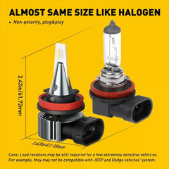 AUXITO H11 H8 H9 LED Bulbs 3000K Golden Yellow Super Bright Fog Light DRL Lamp A AUXITO [2]