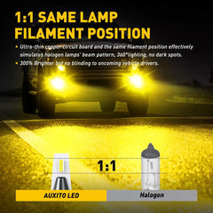 AUXITO H11 H8 H9 LED Bulbs 3000K Golden Yellow Super Bright Fog Light DRL Lamp A AUXITO [3]