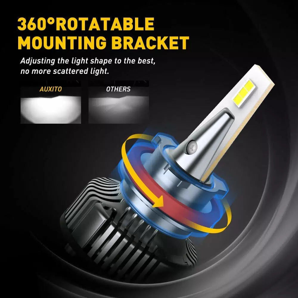 AUXITO H11 LED Headlight Kit Low Beam Bulb Super Bright CANBUS Free Return EOA AUXITO [10]