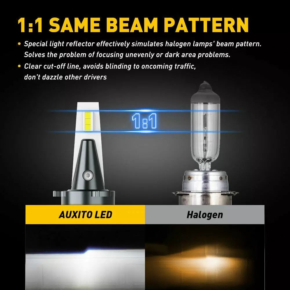 AUXITO H11 LED Headlight Kit Low Beam Bulb Super Bright CANBUS Free Return EOA AUXITO [3]