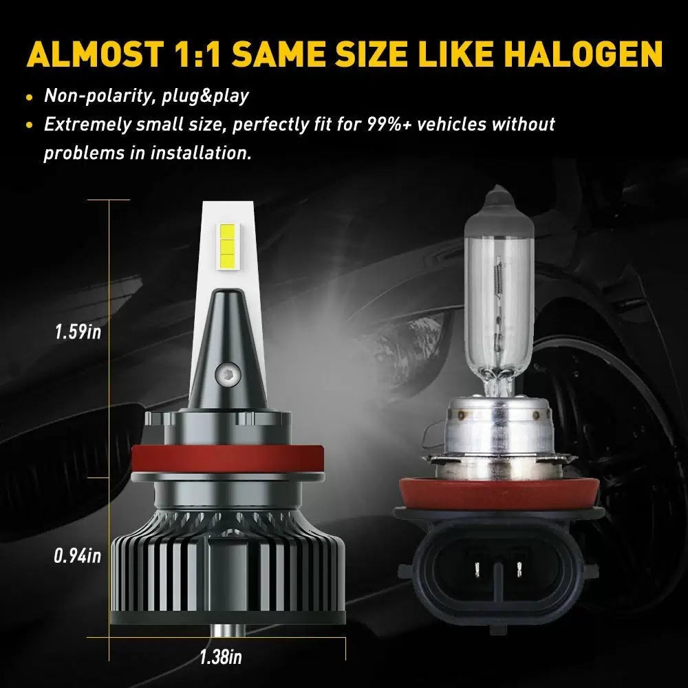 AUXITO H11 LED Headlight Kit Low Beam Bulb Super Bright CANBUS Free Return EOA AUXITO [9]