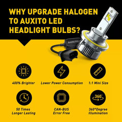 AUXITO H13 9008 LED Headlight Bulbs for Ford F-150 2004-2014 High Low Beam Y19 A AUXITO [2]