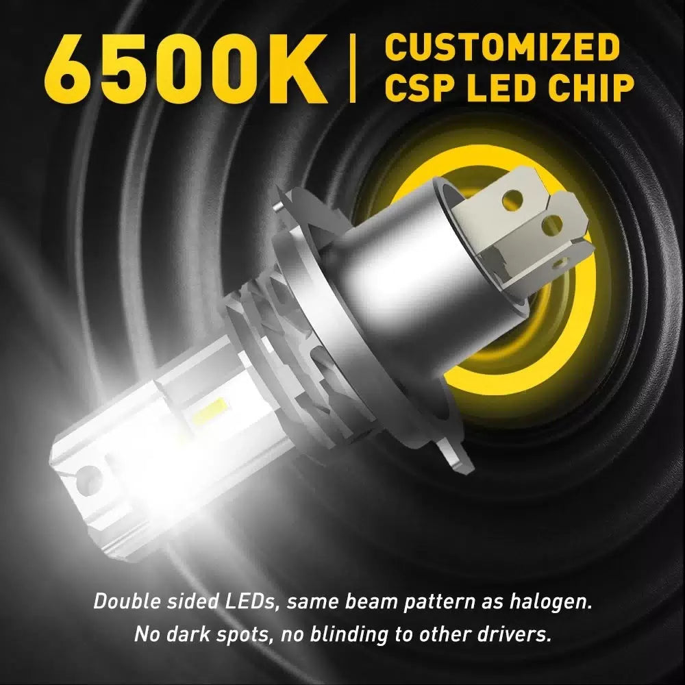 AUXITO H4 9003 50000LM Super White Kit LED Headlight Bulbs High Low Beam Combo A AUXITO [2]