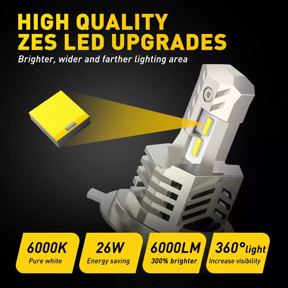 AUXITO H4 9003 HB2 LED Bulb Hi/Lo Beam White LED Motorcycle Headlight 10SF EOA AUXITO [2]