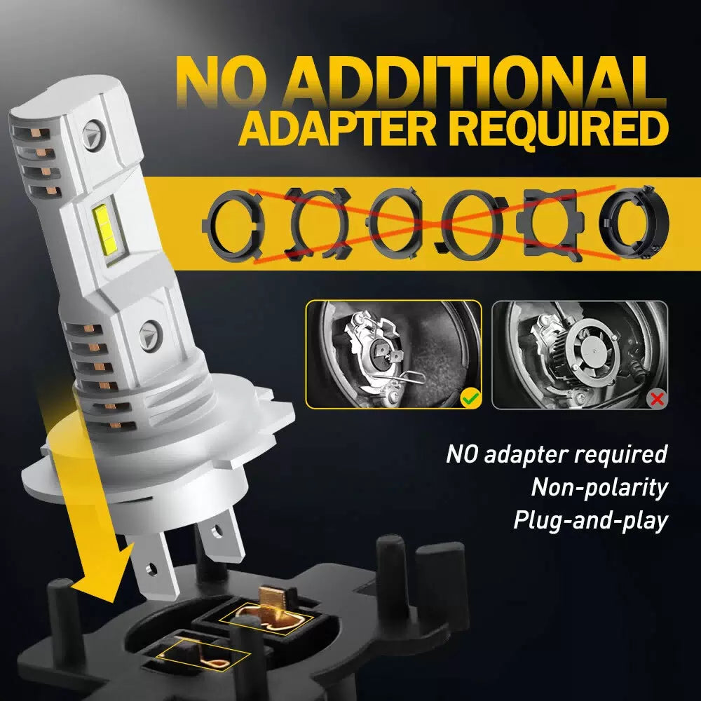 AUXITO H7 LED Headlight Bulb Kit High Low Beam 20000LM Super Bright 6500K Q10 EA AUXITO [9]