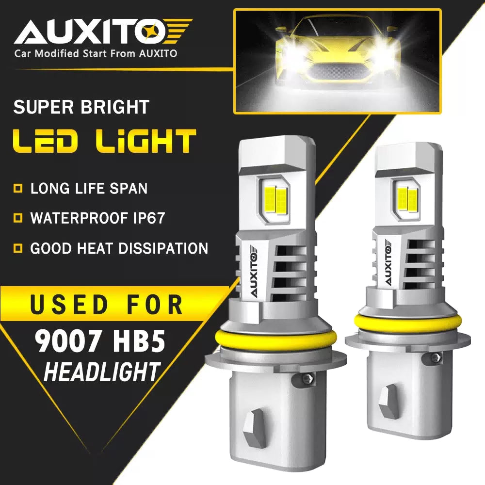 AUXITO LED Headlight 9007 HB5 Hi/Low 30000LM Bulbs Super Bright White Lamp M6 EA AUXITO [1]