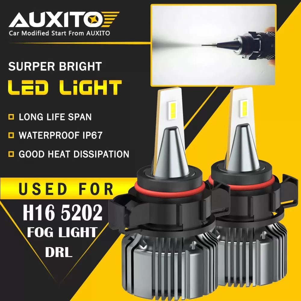 AUXITO Super Bright PSX24W 2504 LED Fog Driving Light Bulb Lamp 6000K White EOA AUXITO [1]