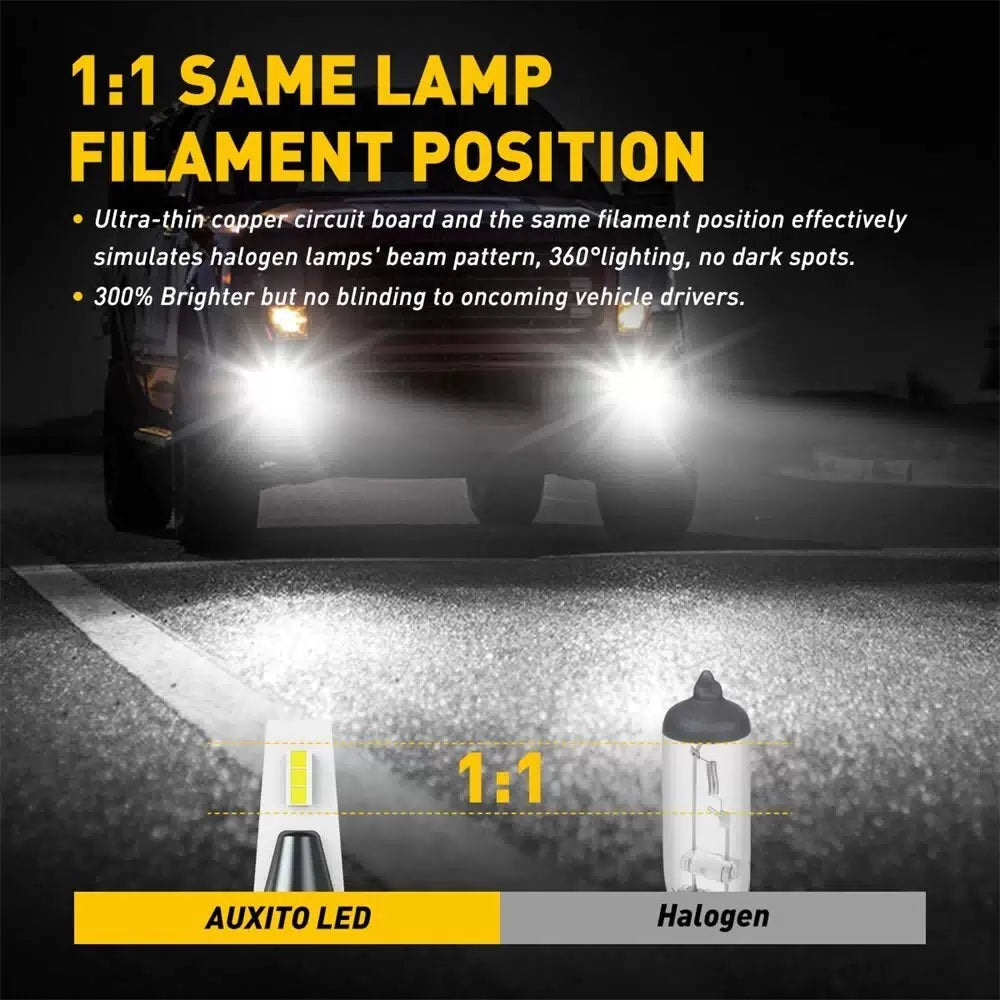 AUXITO Super Bright PSX24W 2504 LED Fog Driving Light Bulb Lamp 6000K White EOA AUXITO [4]