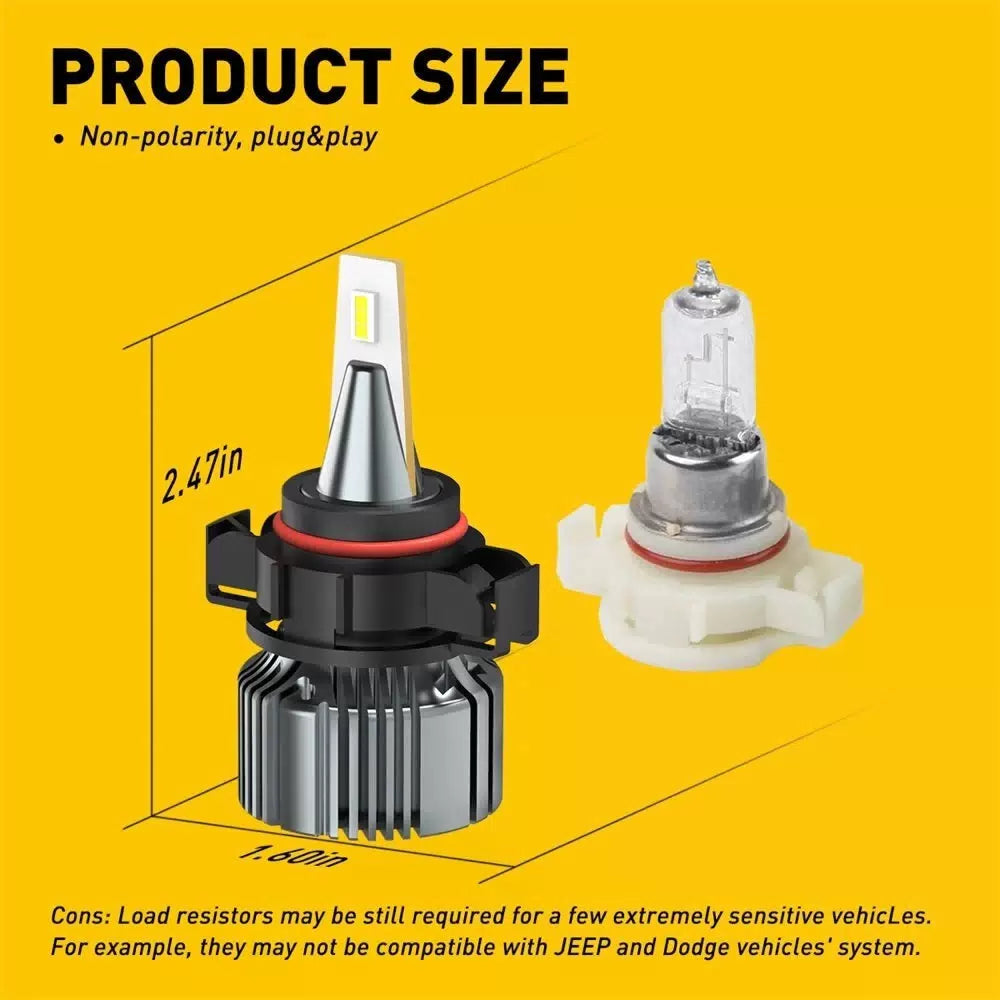 AUXITO Super Bright PSX24W 2504 LED Fog Driving Light Bulb Lamp 6000K White EOA AUXITO [9]
