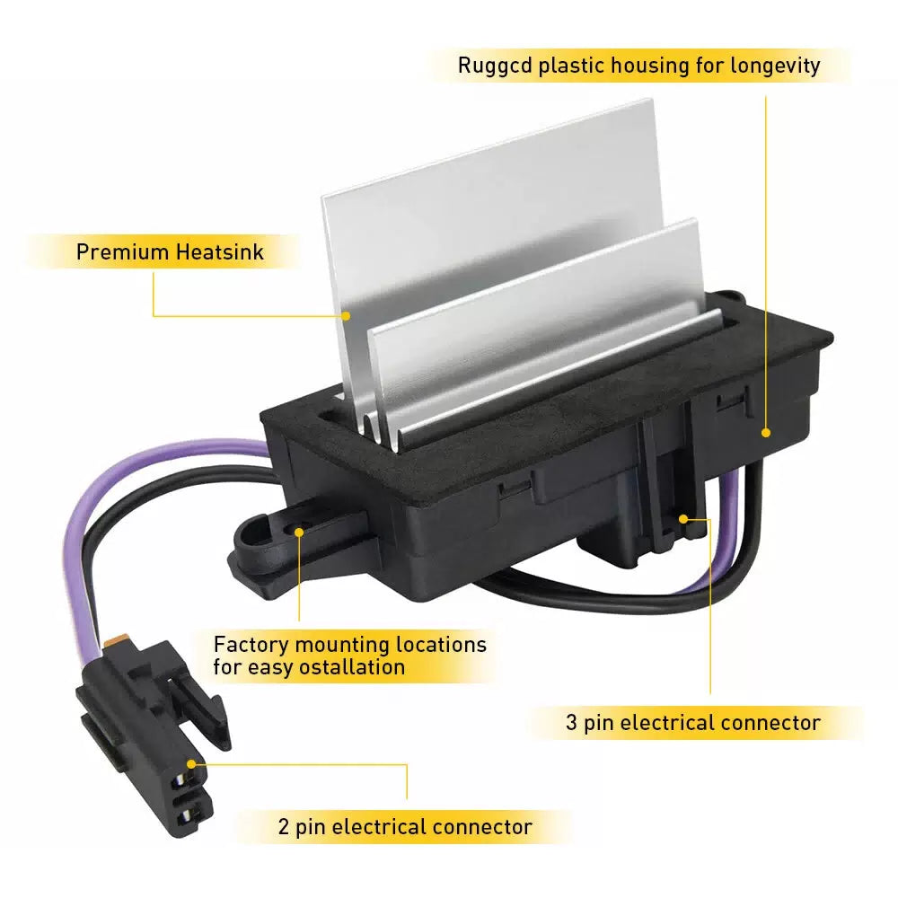 A/C Blower Motor Resistor for Chevrolet Silverado 1500 2500 HD GMC Sierra 1500 6B93BC-57 [8]