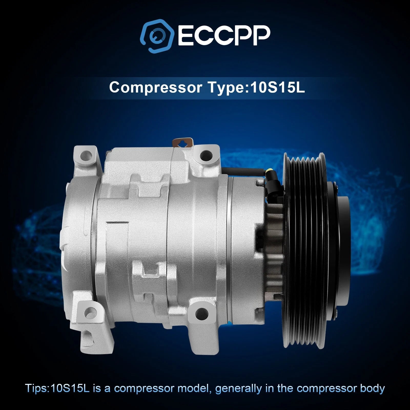 A/C Compressor For Toyota For Corolla For Matrix 1.8L 2003-2006 2007 2008 10S15L 6B93BC-57 [1]