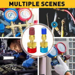 A/C R1234YF Quick Coupler Adapters Connector Manifold AC Gauge Set Auto High/Low 6B93BC-57 [3]