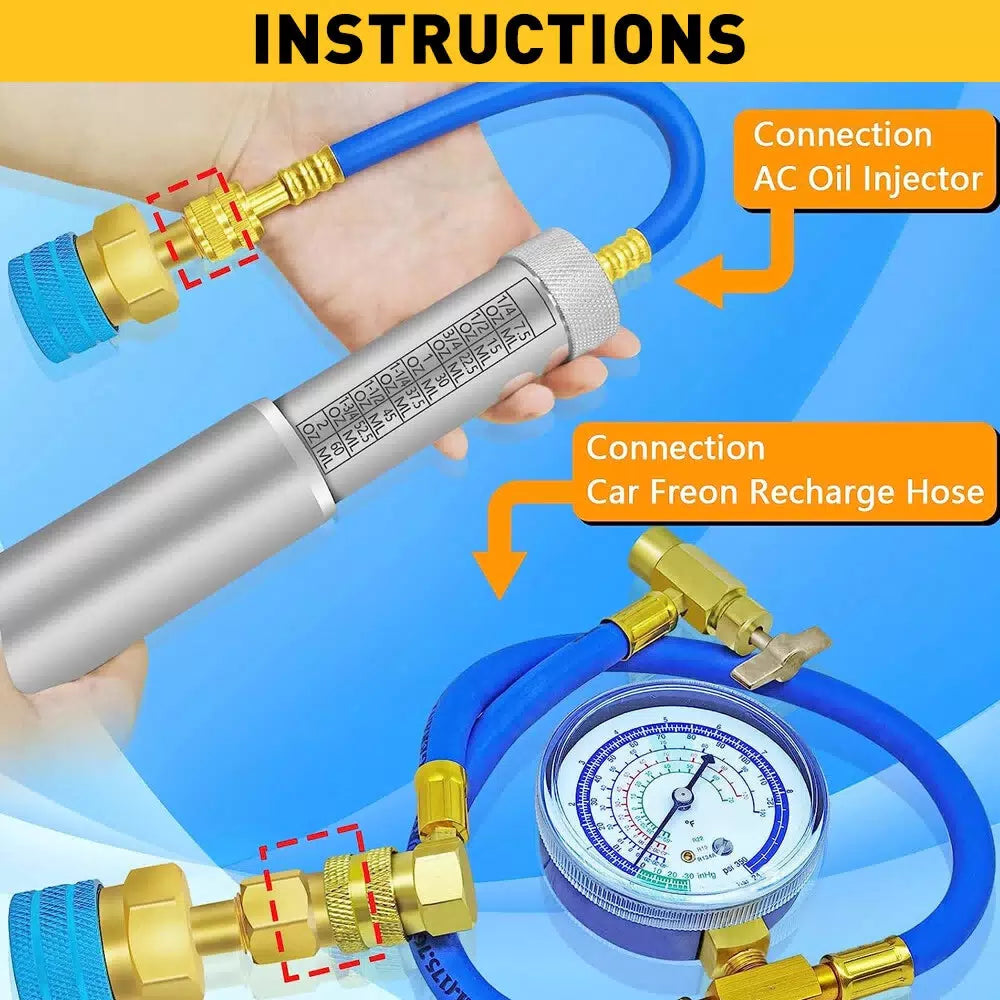 A/C R1234YF Quick Coupler Adapters Connector Manifold AC Gauge Set Auto High/Low 6B93BC-57 [5]