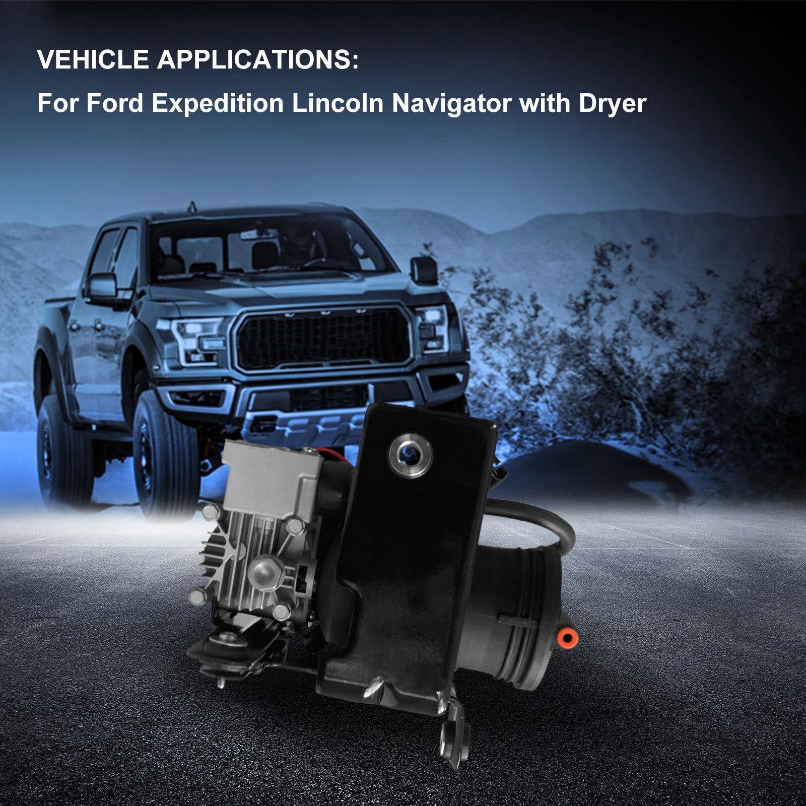 Air Suspension Air Compressor For Ford Expedition Lincoln Navigator with Dryer 6B93BC-57 [4]