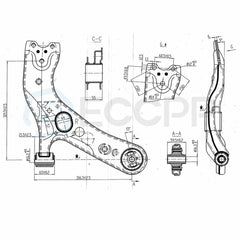 All 2Pcs Front Lower Control Arms Steering Part Fits 2006-2014 Toyota RAV4 KOEEP [2]