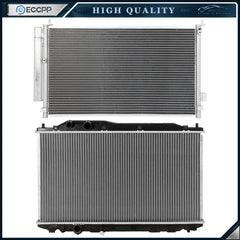 Aluminum Radiator & AC Condenser Cooling Kit For 2006 2011 Honda Civic 1.8L l4 6B93BC-57 [1]