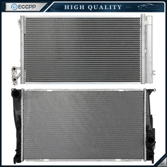 Aluminum Radiator & AC Condenser Cooling Kit For 2007-2011 BMW 335i 13-15 BMW X1 6B93BC-57 [1]