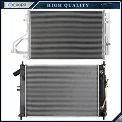 Aluminum Radiator & AC Condenser Cooling Kit For 2014 Hyundai Elantra Coupe 6B93BC-57 [1]