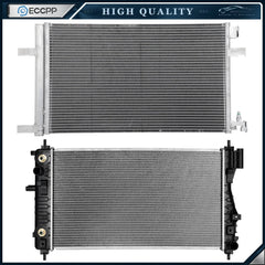 Aluminum Radiator & Condenser Cooling Kit For 14-16 Buick Regal Chevrolet Impala KOEEP [1]
