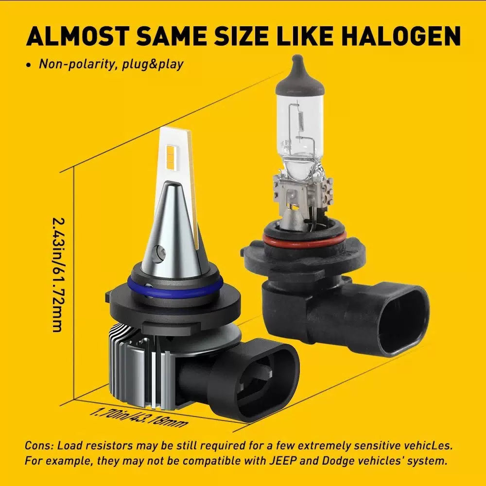 Auxito Bright Super 9006 HB4 Yellow Canbus Plug Play LED Fog Light Lamp 3000K 2x AUXITO [5]