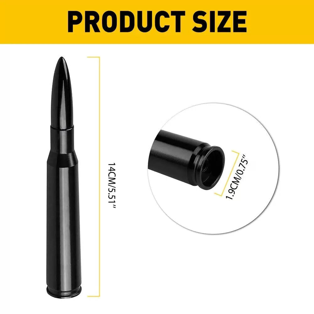 BULLET ANTENNA 50 CAL SHORT BLACK for 2021 Ford F-250 F-350 Super Duty EOA 6B93BC-57 [2]