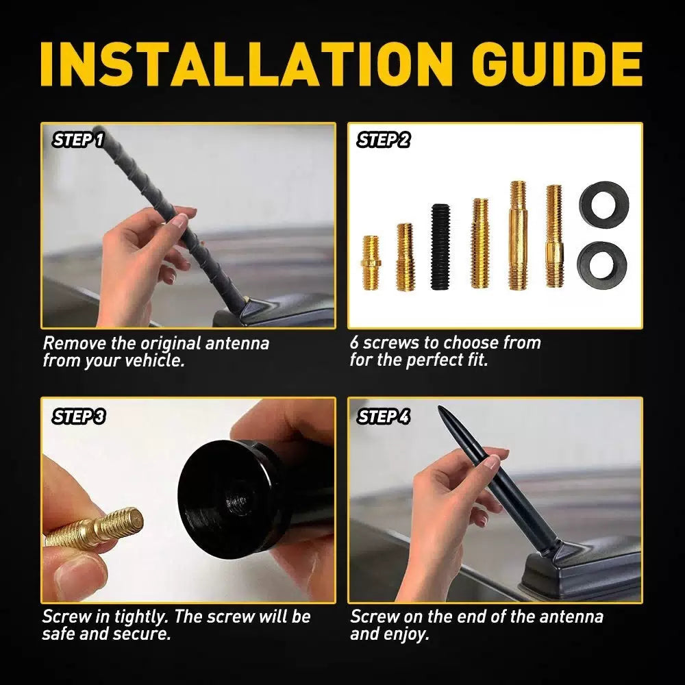 BULLET ANTENNA 50 CAL SHORT BLACK for 2021 Ford F-250 F-350 Super Duty EOA 6B93BC-57 [3]