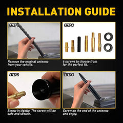 BULLET ANTENNA 50 CAL SHORT BLACK for 2021 Ford F-250 F-350 Super Duty EOA 6B93BC-57 [3]