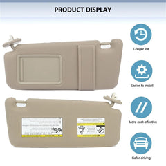 Beige Sun Visor Left Right Side for 09-12 Toyota Venza w/ Sunroof KOEEP [2]