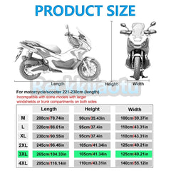 Black 3XL Motorcycle Waterproof Cover for Yamaha VStar 650 950 1100 1300 Classic 6B93BC-57 [2]