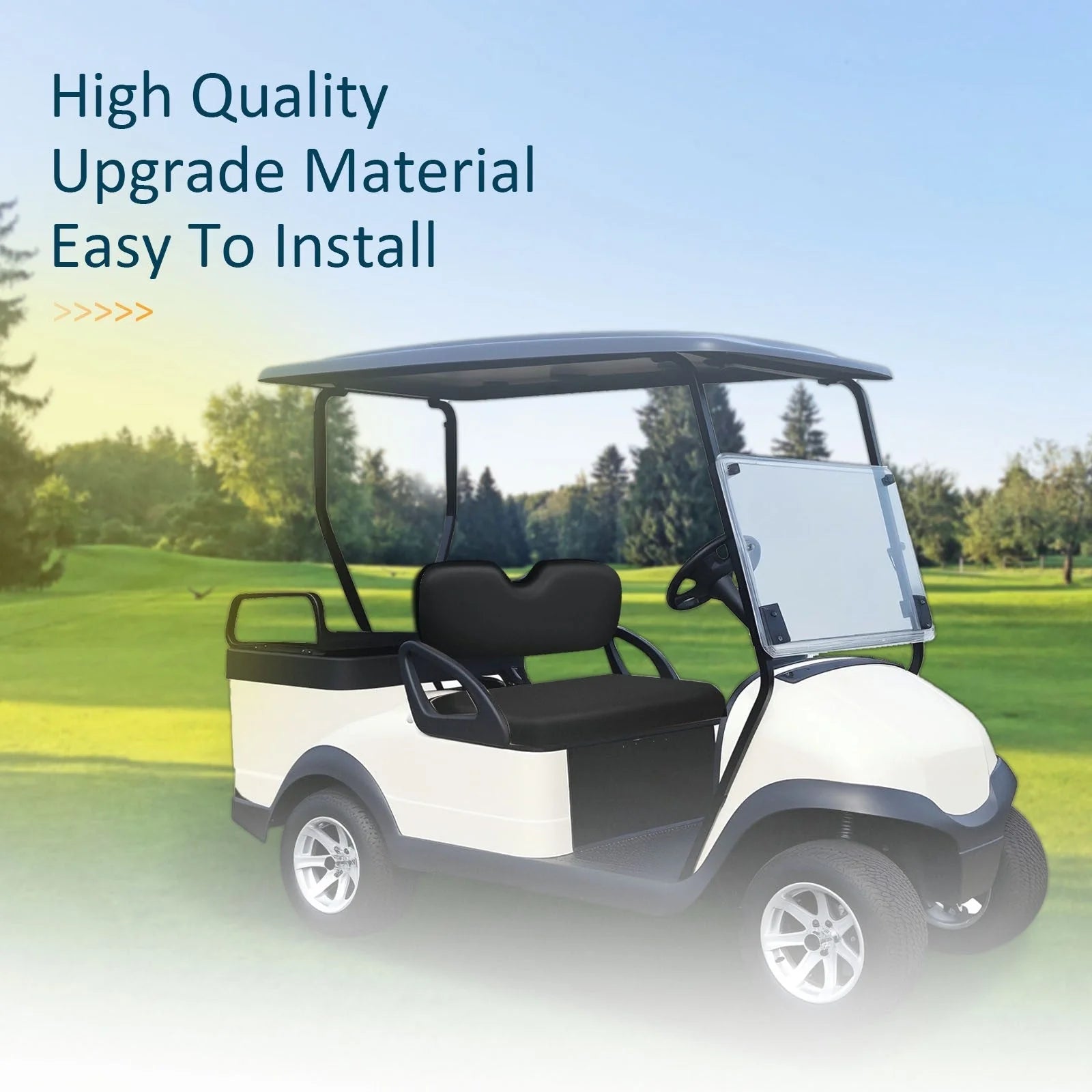 Black Golf Cart Rear Seat Cushion Set For EZGO TxT,ST,ST Sport,Valor models 6B93BC-57 [6]