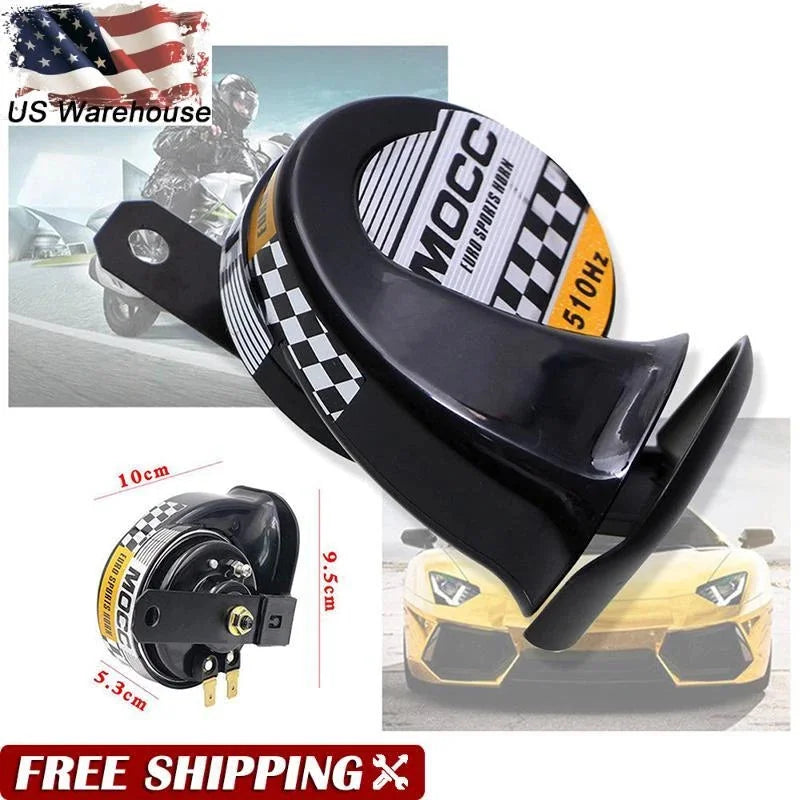 Black Motorcycle Horn 12V 130dB For Kawasaki Vulcan Classic Nomad Voyager 1700 6B93BC-57 [1]