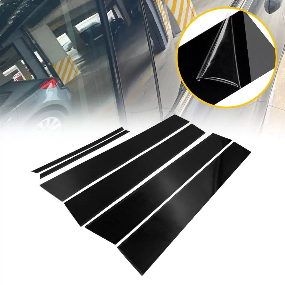 Black Pillar Posts Door Trim Fit For Toyota Corolla Sedan 2009 2010-2013 EOA 6B93BC-57 [2]
