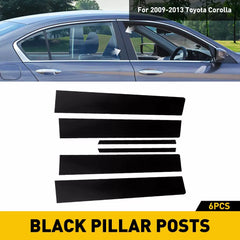 Black Pillar Posts Door Trim Fit For Toyota Corolla Sedan 2009 2010-2013 EOA 6B93BC-57 [3]