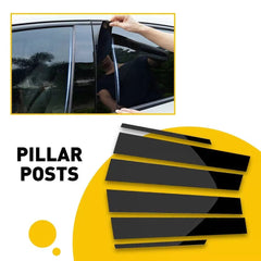 Black Pillar Posts for Toyota Corolla 2014-18 6pc Set Door Trim Cover Window Kit 6B93BC-57 [1]
