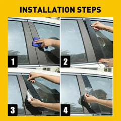 Black Pillar Posts for Toyota Corolla 2014-18 6pc Set Door Trim Cover Window Kit 6B93BC-57 [2]